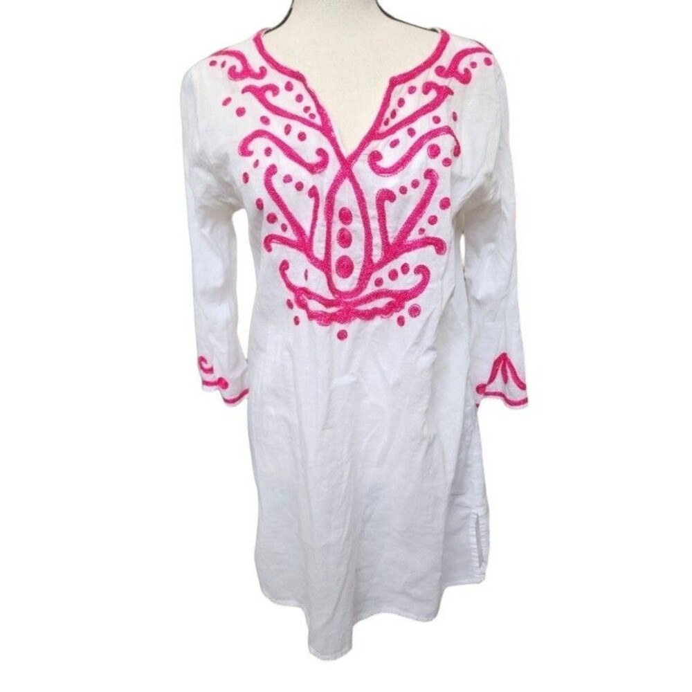 Cynthia Rowley Boho Embroidered Tunic Size Small Cotton Lightweight